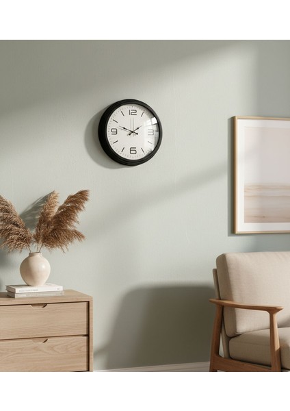 Metal Siyah Modern Duvar Saati | 40 cm | Butik Saat fiyatları