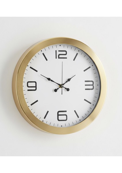 Metal Modern Gold Duvar Saati | 36 cm | Butik Saat