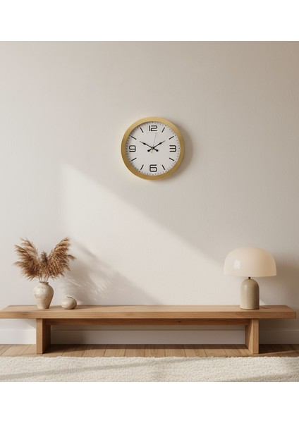 Metal Modern Gold Duvar Saati | 36 cm | Butik Saat fiyatları
