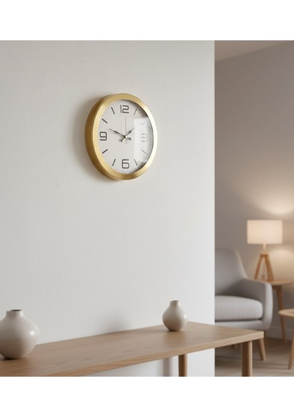 Metal Modern Gold Duvar Saati | 36 cm | Butik Saat modelleri