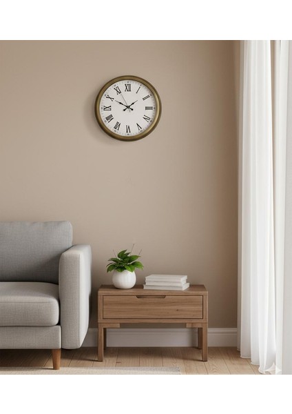 Salon Retro Romen Eskitme Duvar Saati | 40 cm | Butik Saat fiyatları