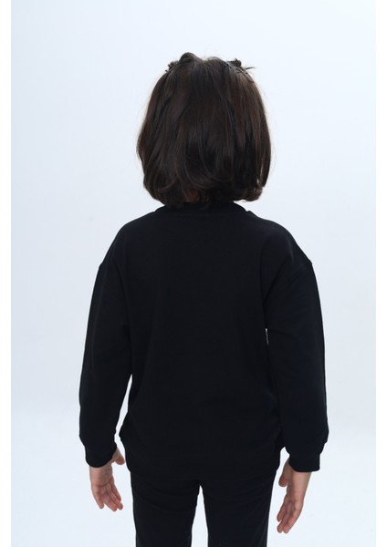 Kız Çocuk Mini Kalp Baskılı Sweatshirt fırsatları