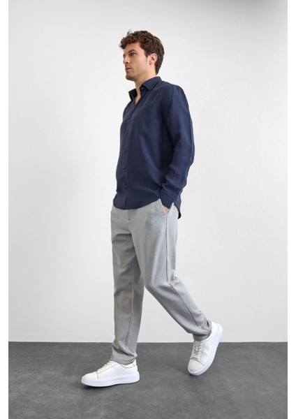 Lacivert Normal Yaka Gömlek fırsatları