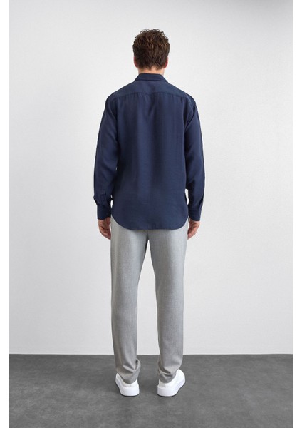 Lacivert Normal Yaka Gömlek indirimleri