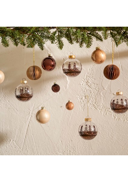 Christmas 3'lü Yılbaşı Süsü Kahverengi (8 Cm) indirimleri