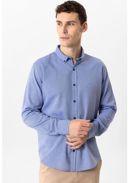 Lacivert Regular Fit %100 Pamuk Oxford Gömlek fiyatları