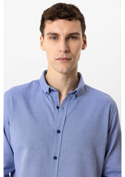 Lacivert Regular Fit %100 Pamuk Oxford Gömlek fırsatları