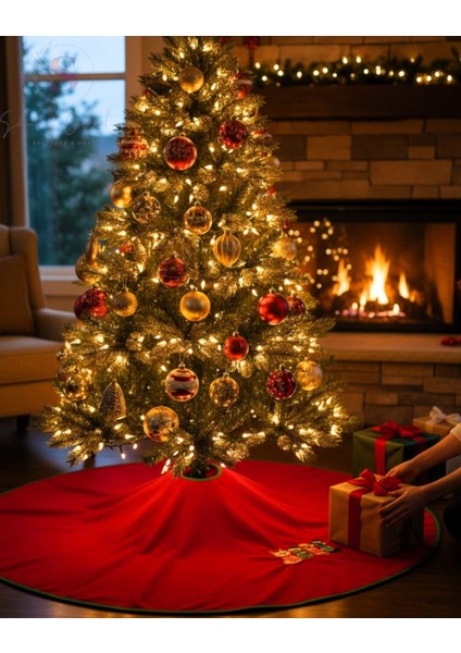 Yılbaşı Kedicik Ailesi Nakışlı Çam Ağacı Örtüsü (90CM) indirimleri