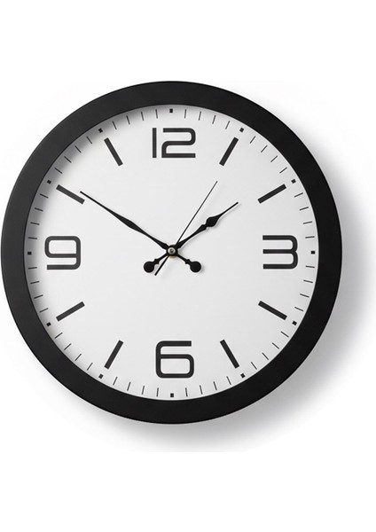 Metal Siyah Duvar Saati | 36 cm | Butik Saat
