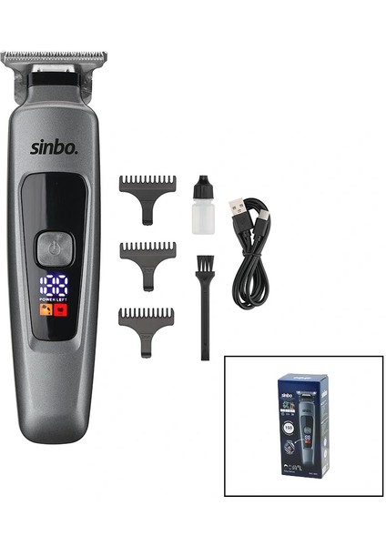 USB Şarjlı - LCD Göstergeli Saç - Sakal Kesme Traş Makinesi Iki Farklı Hız - 150 Dk. Çalışma Süre SHC-1910 (5047)