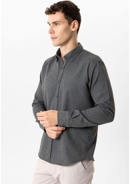 Koyu Gri Slim Fit Gömlek modelleri
