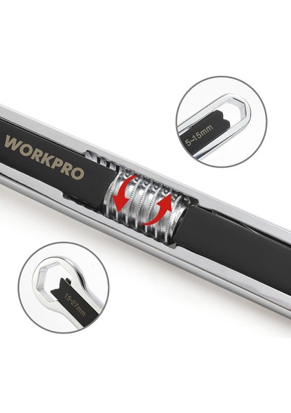 WP272016 5/27MM Cr-V Üniversal Ayarlanabilir Çift Başlı Anahtar fiyatları