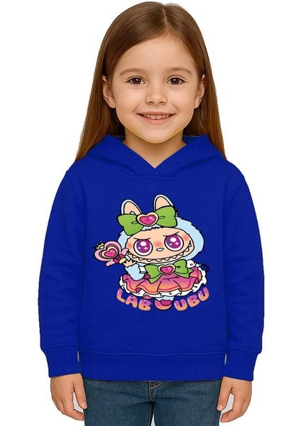 Unisex Baskılı Çocuk Swaetshirt Labubu Baskılı Kapüşonlu 3 Iplik Şardonlu fiyatları