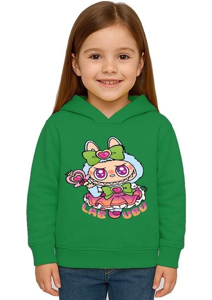 Unisex Baskılı Çocuk Swaetshirt Labubu Baskılı Kapüşonlu 3 Iplik Şardonlu fiyatları