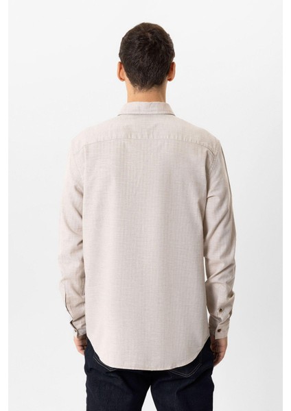 Bej Regular Fit %100 Pamuk Gömlek fırsatları