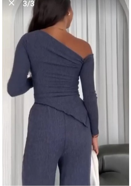 Kadın Alt-Üst Omuzu Açık Modern Şık Pantolon Bluz Takım fiyatları