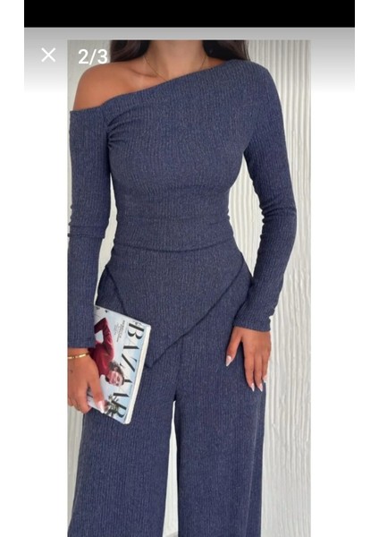 Kadın Alt-Üst Omuzu Açık Modern Şık Pantolon Bluz Takım modelleri