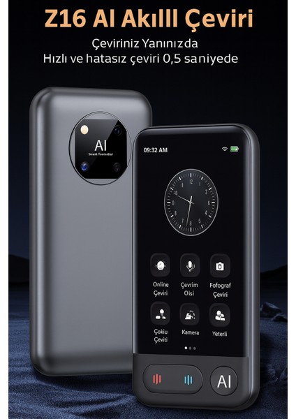 Akıllı Aı Anında Dil Çeviri Cihazı 139+ Dil Sesli & Görsel Çeviri Çevrimdışı Mod Anlık Çeviri Cihazı modelleri