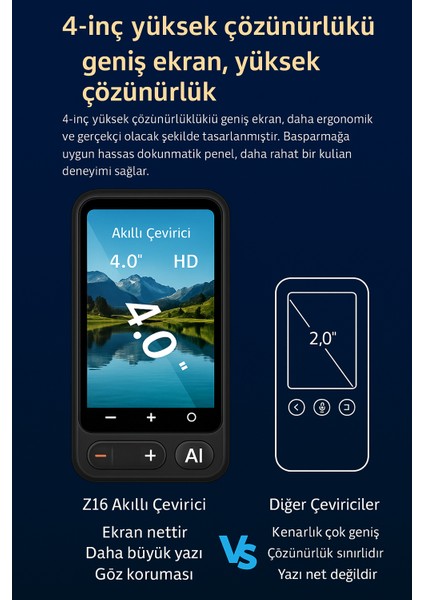 Akıllı Aı Anında Dil Çeviri Cihazı 139+ Dil Sesli & Görsel Çeviri Çevrimdışı Mod Anlık Çeviri Cihazı indirimleri