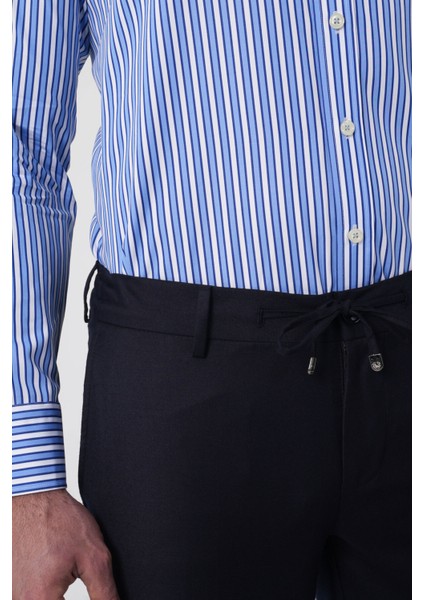 Erkek Jagger Klasik Marfil Lacivert Pantolon PNS25K25204_D39 fırsatları