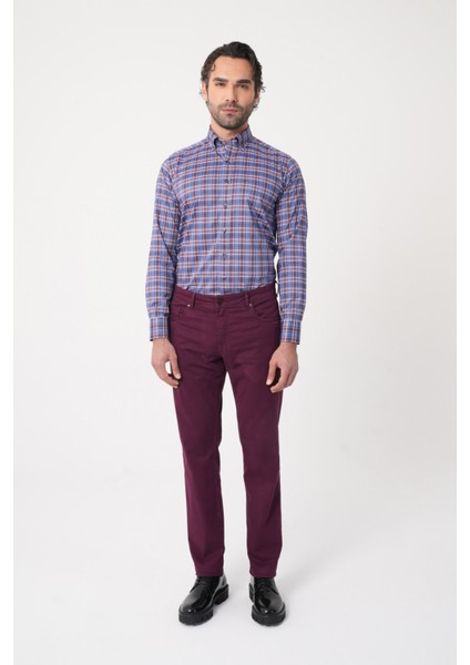 Erkek 5 Cepli Spor Pantolon Bordo PNS25K25209_D25