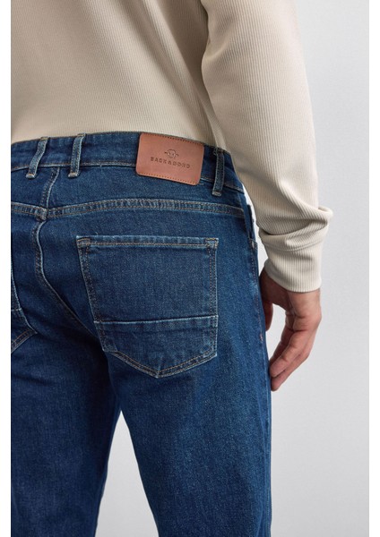 Koyu Lacivert Denim Pantolon