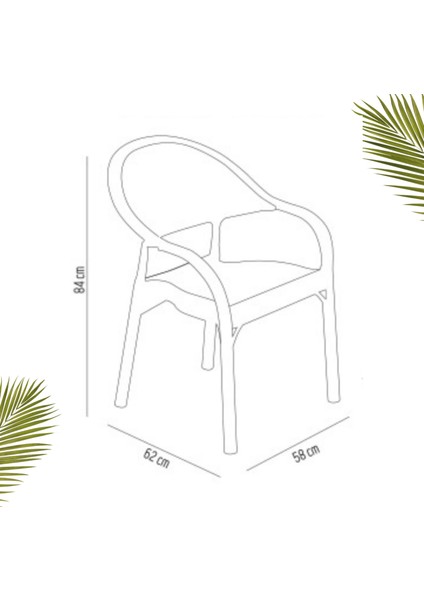 Holiday 4'lü Bambu Sandalye fiyatları