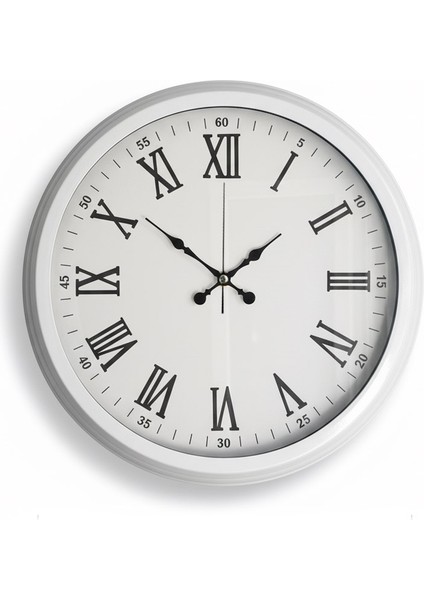Metal Retro Beyaz Duvar Saati | 40 cm | Butik Saat