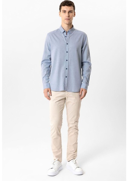 Mavi Regular Fit %100 Pamuk Gömlek