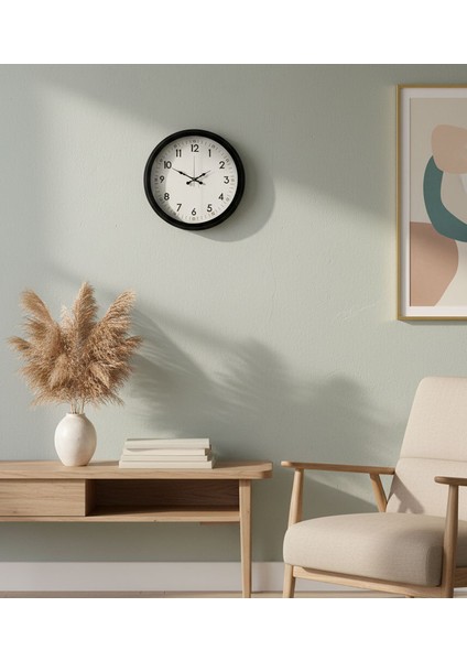 Metal Siyah Latin Duvar Saati | 40 cm | Butik Saat fiyatları