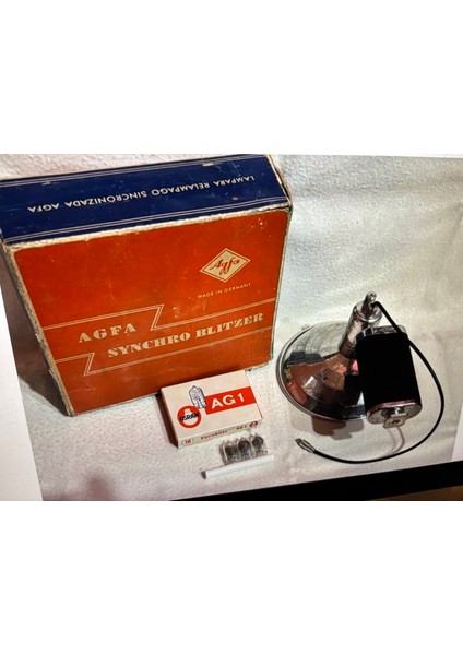 Agfa Synchro Blitzer - Yelpaze Flaş ve Lambaları Kutusunda