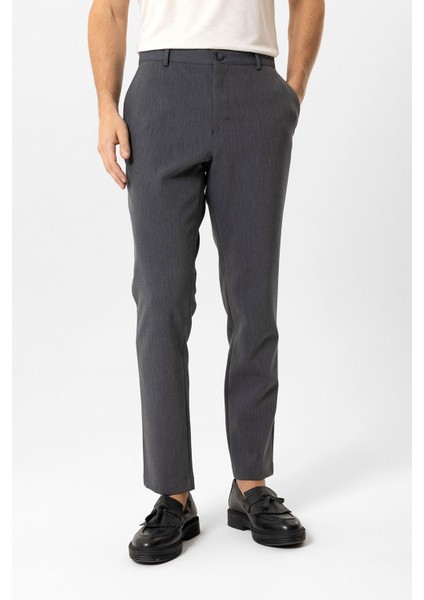 Koyu Gri Slim Fit Casual Pantolon fiyatları