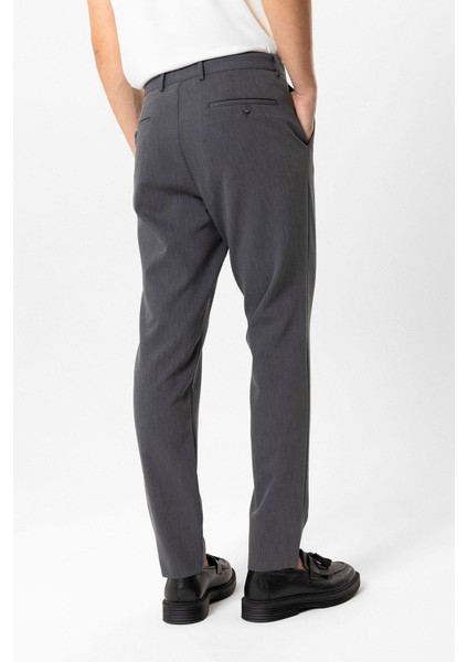 Koyu Gri Slim Fit Casual Pantolon