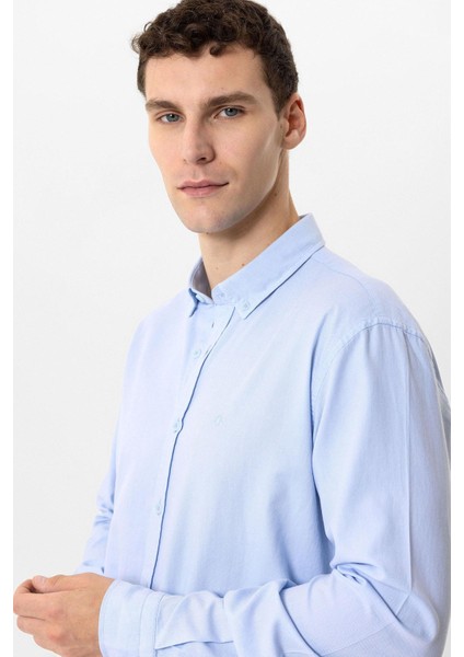 Mavi Regular Fit %100 Pamuk Oxford Gömlek modelleri