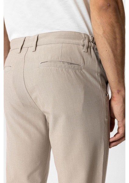 Bej Regular Fit Beli Lastikli Yan Cep Casual Pantolon fırsatları