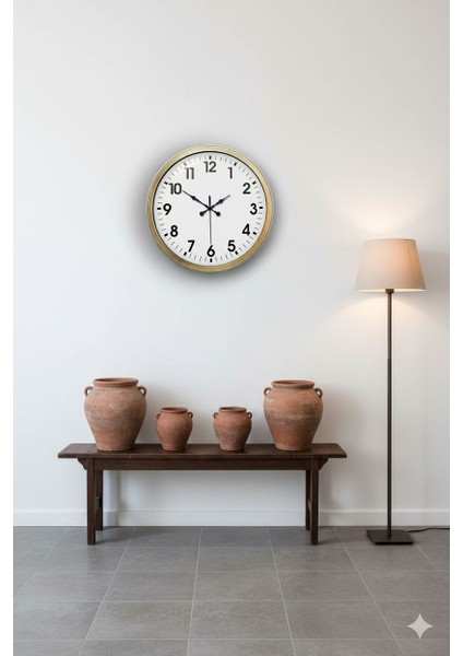 Dekoratif Duvar Saati Eskitme | 40 cm Metal | Butik Saat fiyatları