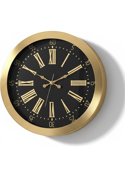 Metal Prenses Gold Duvar Saati | 36 cm | Butik Saat
