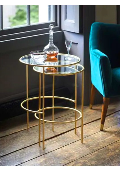 Elysia Gold 2li Zigon Sehpa