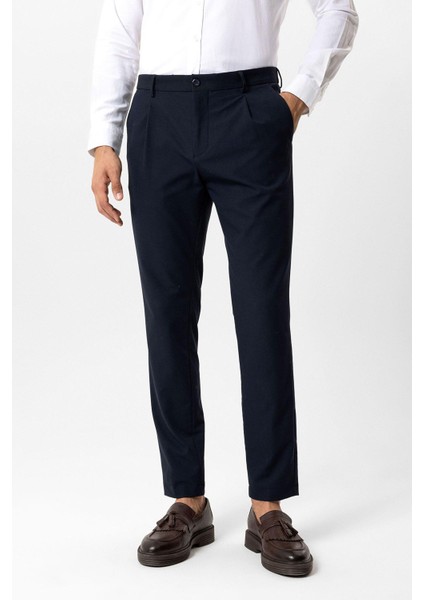 Lacivert Slim Fit %100 Pamuk Chino Pantolon modelleri