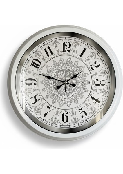 Dekoratif Beyaz Duvar Saati | 40 cm | Butik Saat