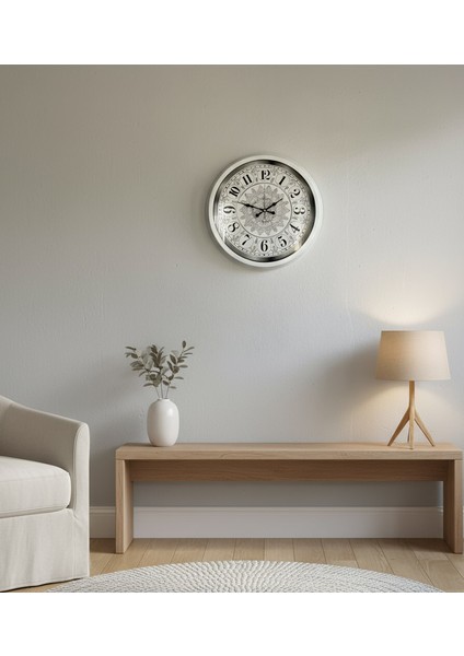 Dekoratif Beyaz Duvar Saati | 40 cm | Butik Saat fiyatları