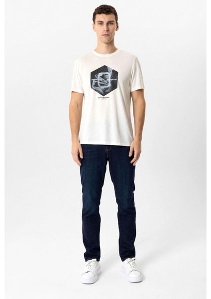 Koyu Lacivert Slim Fit 5 Cepli Pamuklu Denim Pantolon