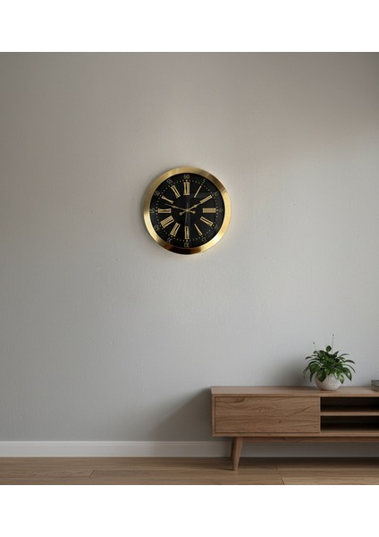 Metal Prenses Gold Duvar Saati | 36 cm | Butik Saat modelleri