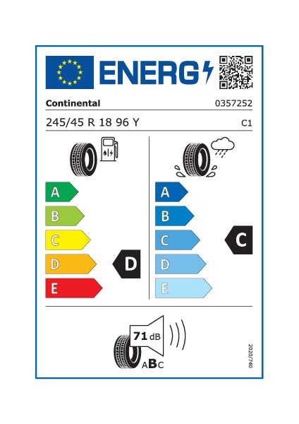 245/45R18 96Y Continental Contisportcontact3 E Ssr - 2024 Yaz Üretimi - Grupgaraj Güvencesiyle! fırsatları