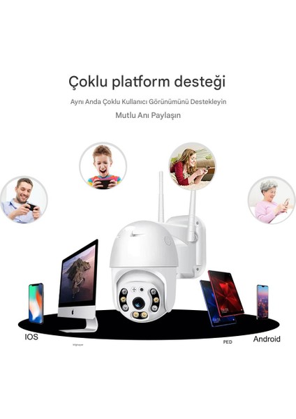 360° Görüş Hareketli Wi-Fi Akıllı Ip Güvenlik Kamerası Dış Mekan Kamerası Iki Yönlü Interkom indirimleri