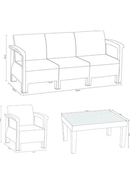 Holiday Amazon Balkon ve Bahçe Takımı fiyatları
