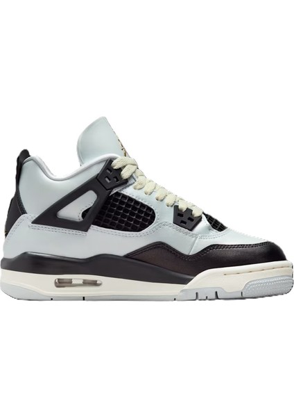 Air Jordan 4 Retro Mid Pure Platinum Leather Unisex Sneaker Hakiki Deri Unisex Günlük Spor Ayakkabı Gri fiyatları