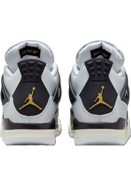 Air Jordan 4 Retro Mid Pure Platinum Leather Unisex Sneaker Hakiki Deri Unisex Günlük Spor Ayakkabı Gri fırsatları