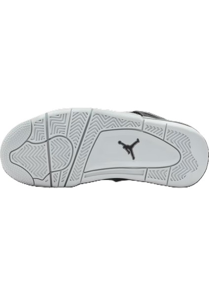 Air Jordan 4 Retro Mid Pure Platinum Leather Unisex Sneaker Hakiki Deri Unisex Günlük Spor Ayakkabı Gri indirimleri