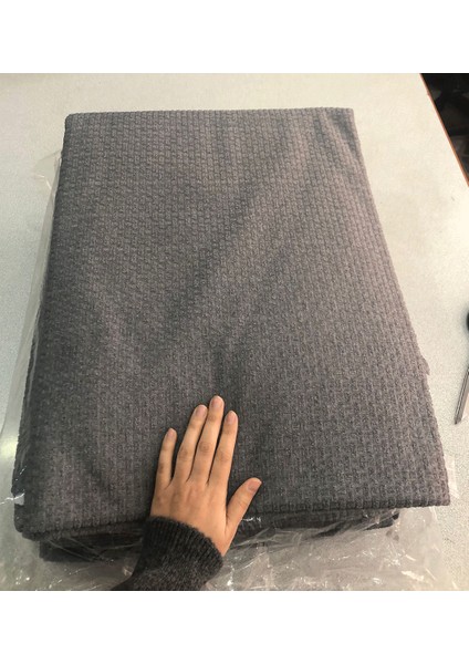 Soft Dokulu Kaymaz Tabanlı Koltuk Örtüsü Koyu Gri ( 200X 170 Cm)